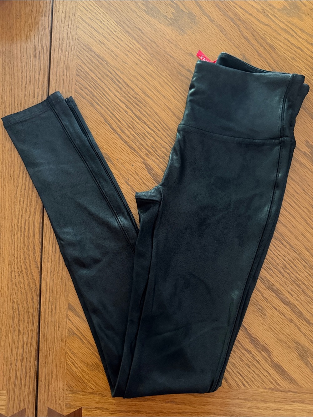 Spanx Black Faux Leather Leggings Size Small